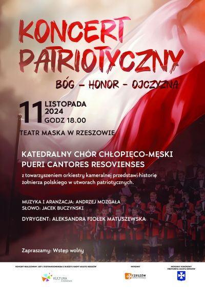 Koncert patriotyczny - plakat